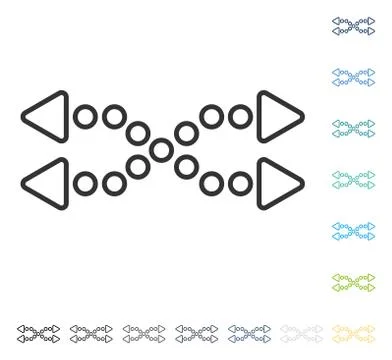 Shuffle Arrows Horizontal Vector Icon Illustrazione stock