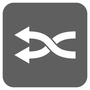 Shuffle Arrows Left Flat Squared Glyph Icon イラスト素材