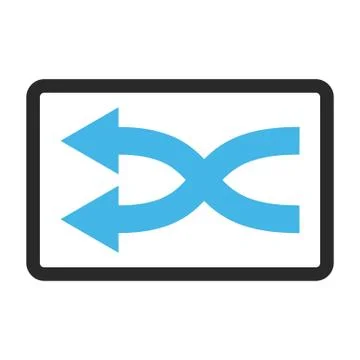 Shuffle Arrows Left Framed Glyph Icon Illustrazione stock