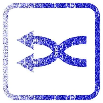 Shuffle Arrows Left Framed Textured Icon Stock Illustration