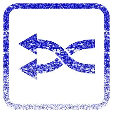 Shuffle Arrows Left Framed Textured Icon Stock Illustration