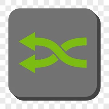 Shuffle Arrows Left Rounded Square Button Stock Illustration