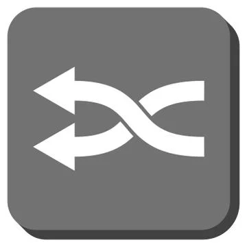 Shuffle Arrows Left Rounded Square Glyph Icon Illustrazione stock