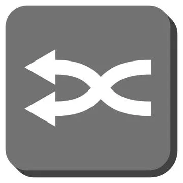 Shuffle Arrows Left Rounded Square Glyph Icon Stock Illustration