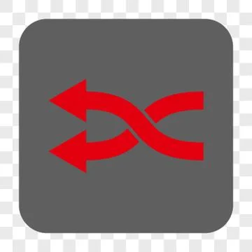 Shuffle Arrows Left Rounded Square Button イラスト素材