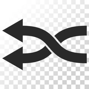 Shuffle Arrows Left Vector Icon Stock Illustration