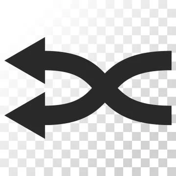 Shuffle Arrows Left Vector Icon Stock Illustration