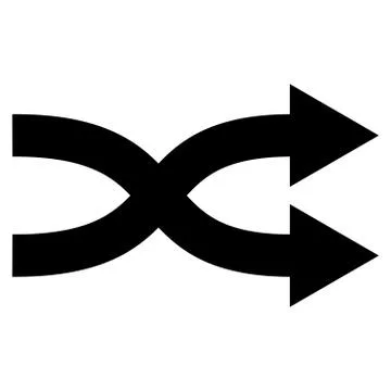 Shuffle Arrows Right Flat Vector Icon イラスト素材