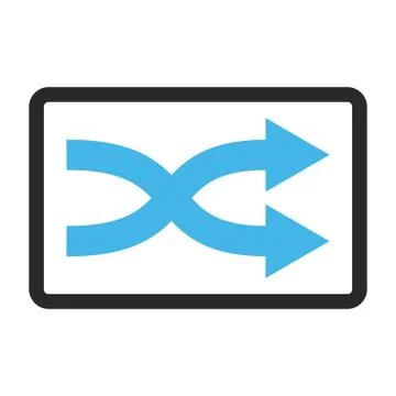 Shuffle Arrows Right Framed Vector Icon Stock Illustration