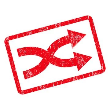 Shuffle Arrows Right Icon Rubber Stamp Stock Illustration