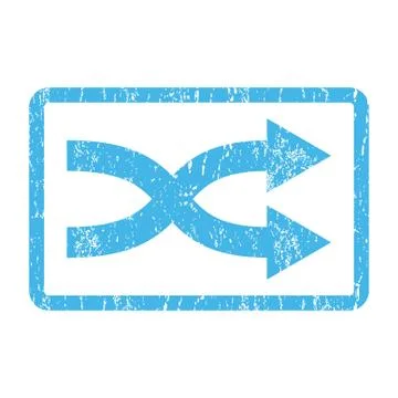 Shuffle Arrows Right Icon Rubber Stamp Stock Illustration