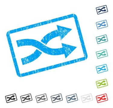 Shuffle Arrows Right Icon Rubber Watermark 스톡 일러스트