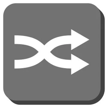 Shuffle Arrows Right Rounded Square Vector Icon Stock Illustration