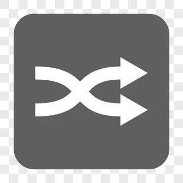 Shuffle Arrows Right Rounded Square Button Stock Illustration
