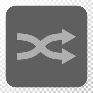Shuffle Arrows Right Rounded Square Button Stock Illustration