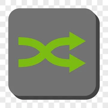Shuffle Arrows Right Rounded Square Button Stock Illustration