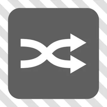 Shuffle Arrows Right Rounded Square Button Stock Illustration