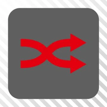 Shuffle Arrows Right Rounded Square Button Stock Illustration