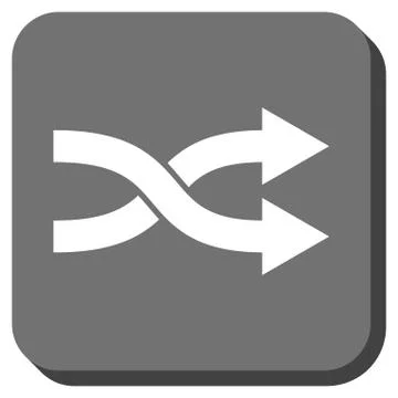 Shuffle Arrows Right Rounded Square Glyph Icon Illustrazione stock