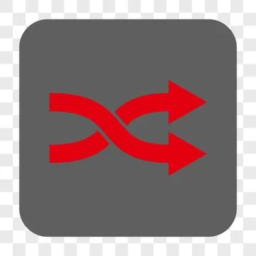 Shuffle Arrows Right Rounded Square Button Stock Illustration
