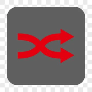 Shuffle Arrows Right Rounded Square Button Stock Illustration