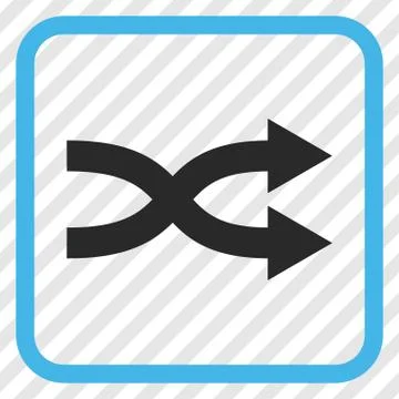 Shuffle Arrows Right Vector Icon In a Frame Stock Illustration