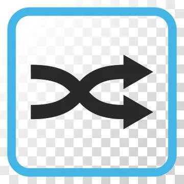 Shuffle Arrows Right Vector Icon In a Frame Stock Illustration