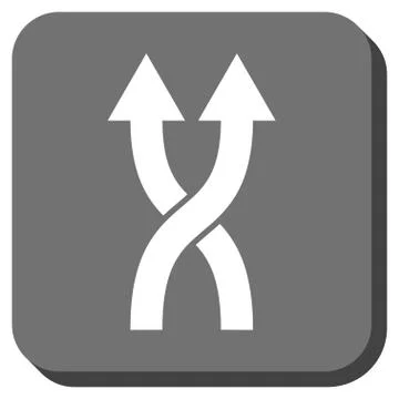 Shuffle Arrows Up Rounded Square Vector Icon Stock Illustration