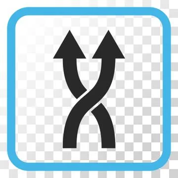 Shuffle Arrows Up Vector Icon In a Frame Illustrazione stock