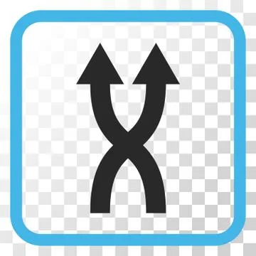 Shuffle Arrows Up Vector Icon In a Frame イラスト素材