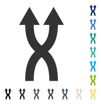 Shuffle Arrows Up Vector Icon Stock Illustration