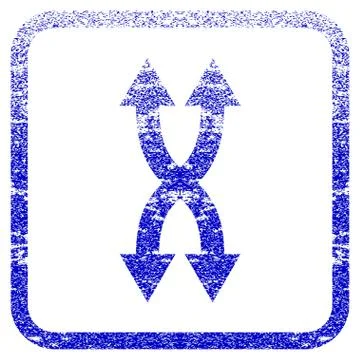 Shuffle Arrows Vertical Framed Textured Icon Illustrazione stock