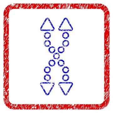 Shuffle Arrows Vertical Grunge Framed Icon Stock Illustration