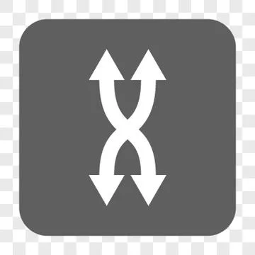 Shuffle Arrows Vertical Rounded Square Button Stock Illustration