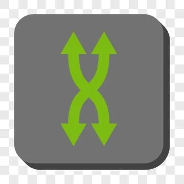Shuffle Arrows Vertical Rounded Square Button Stock Illustration