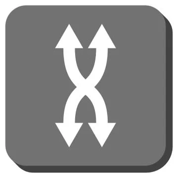 Shuffle Arrows Vertical Rounded Square Glyph Icon 스톡 일러스트