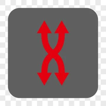 Shuffle Arrows Vertical Rounded Square Button Stock Illustration