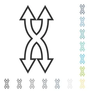 Shuffle Arrows Vertical Vector Icon Illustrazione stock