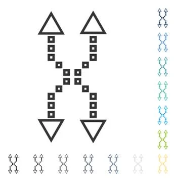 Shuffle Arrows Vertical Vector Icon Stock Illustration