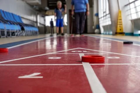 Shuffle board game Stock Photos