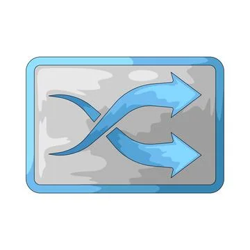 Shuffle button illustration Stock Illustration