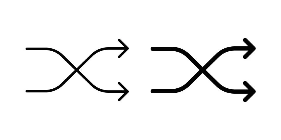 Shuffle icon concept. best for web design Illustrazione stock