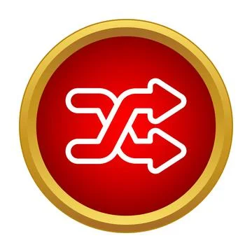 Shuffle icon displaying random music playback button Illustrazione stock