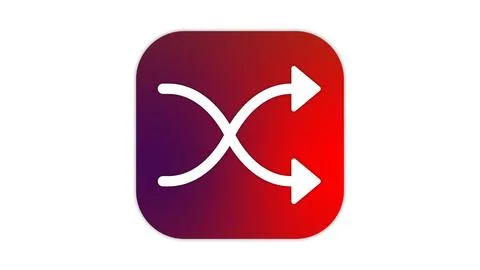 Shuffle icon with gradient background Stock Illustration