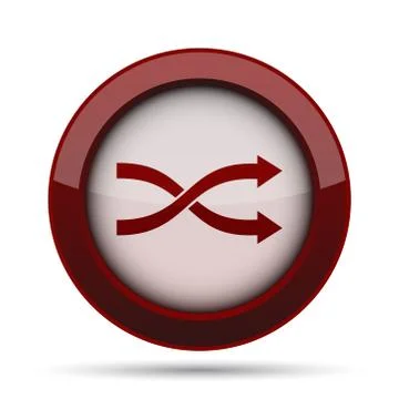 Shuffle icon. Internet button on white background. . Stock Illustration