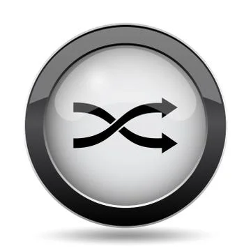 Shuffle icon. Internet button on white background.. Stock Illustration