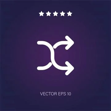 Shuffle  icon . Modern simple flat icon, Stock Illustration
