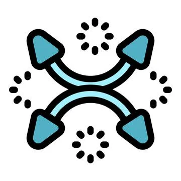 Shuffle music icon symbolizing random song playback and playlist mixing Stock Illustration