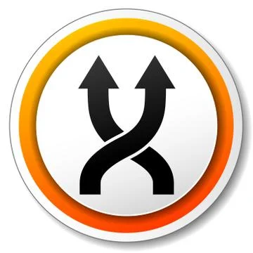 Shuffle orange icon Stock Illustration