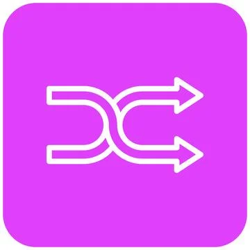 Shuffle Vector Icon Design Illustration Stock Illustration